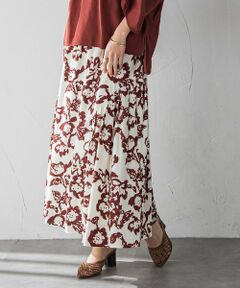 MAYSON GREY / メイソングレイ ミニ・ひざ丈スカート | フラワープリントリラックスサイドギャザーフレアスカート