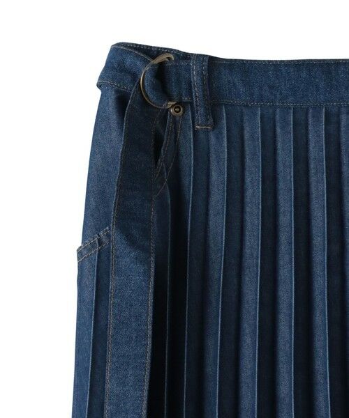 MAYSON GREY / メイソングレイ ミニ・ひざ丈スカート | デニムMIXライトプリーツスカート | 詳細12
