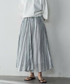 コットンボイル2WAYエアリーギャザースカート≪手洗い可能≫