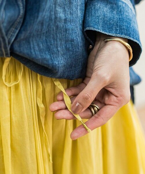 MAYSON GREY / メイソングレイ ミニ・ひざ丈スカート | コットンボイル2WAYエアリーギャザースカート≪手洗い可能≫ | 詳細7