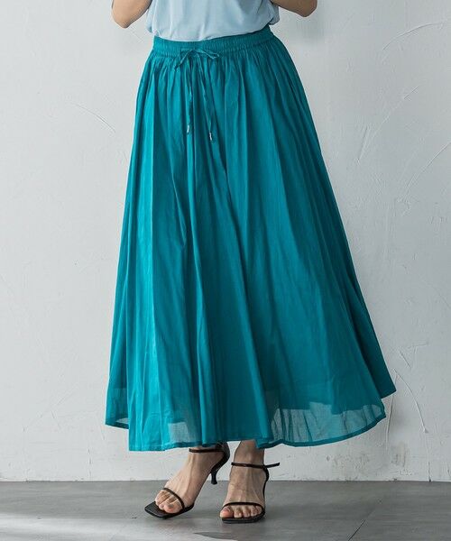 MAYSON GREY / メイソングレイ ミニ・ひざ丈スカート | コットンボイル2WAYエアリーギャザースカート≪手洗い可能≫ | 詳細9