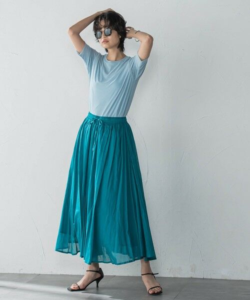 MAYSON GREY / メイソングレイ ミニ・ひざ丈スカート | コットンボイル2WAYエアリーギャザースカート≪手洗い可能≫ | 詳細14