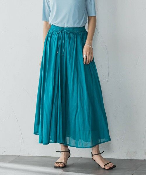 MAYSON GREY/メイソングレイ コットンボイル2WAYエアリーギャザースカート≪手洗い可能≫ グリーン M MAYSON GREY/メイソングレイ コットンボイル2WAYエアリーギャザースカート≪手洗い可能≫ グリーン M