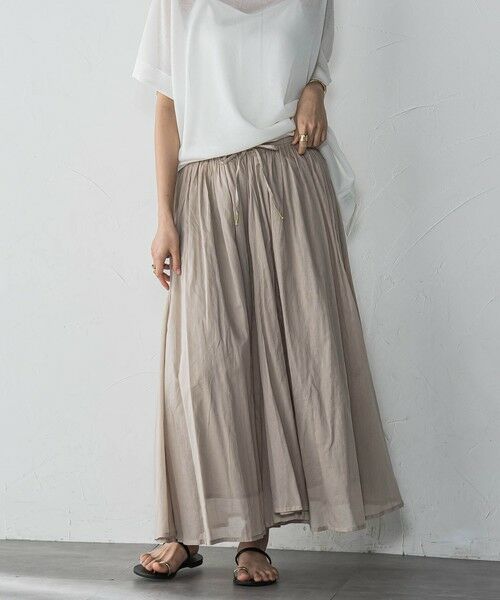 MAYSON GREY / メイソングレイ ミニ・ひざ丈スカート | コットンボイル2WAYエアリーギャザースカート≪手洗い可能≫ | 詳細16
