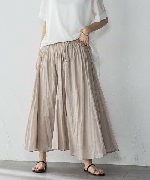 MAYSON GREY / メイソングレイ ミニ・ひざ丈スカート | コットンボイル2WAYエアリーギャザースカート≪手洗い可能≫ | 詳細17