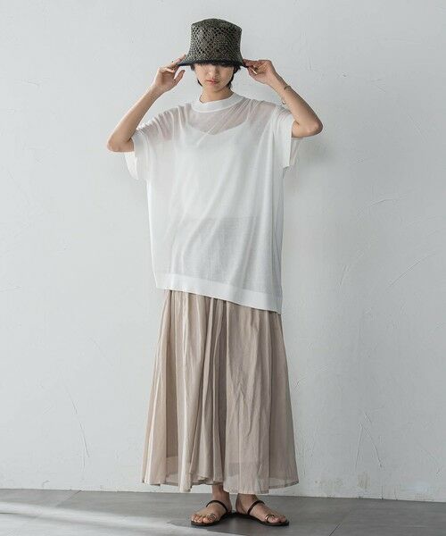 MAYSON GREY / メイソングレイ ミニ・ひざ丈スカート | コットンボイル2WAYエアリーギャザースカート≪手洗い可能≫ | 詳細20