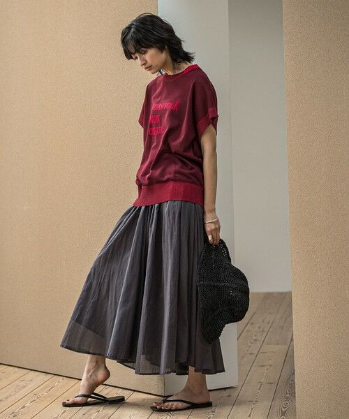 MAYSON GREY / メイソングレイ ミニ・ひざ丈スカート | コットンボイル2WAYエアリーギャザースカート≪手洗い可能≫ | 詳細25