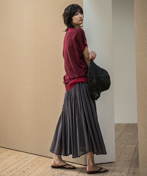 MAYSON GREY / メイソングレイ ミニ・ひざ丈スカート | コットンボイル2WAYエアリーギャザースカート≪手洗い可能≫ | 詳細26