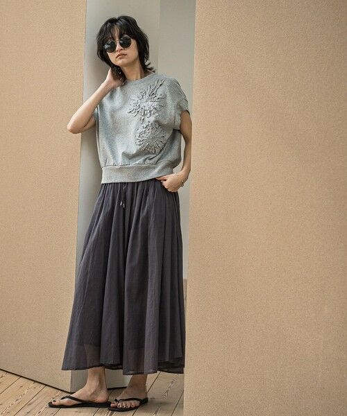 MAYSON GREY / メイソングレイ ミニ・ひざ丈スカート | コットンボイル2WAYエアリーギャザースカート≪手洗い可能≫ | 詳細28