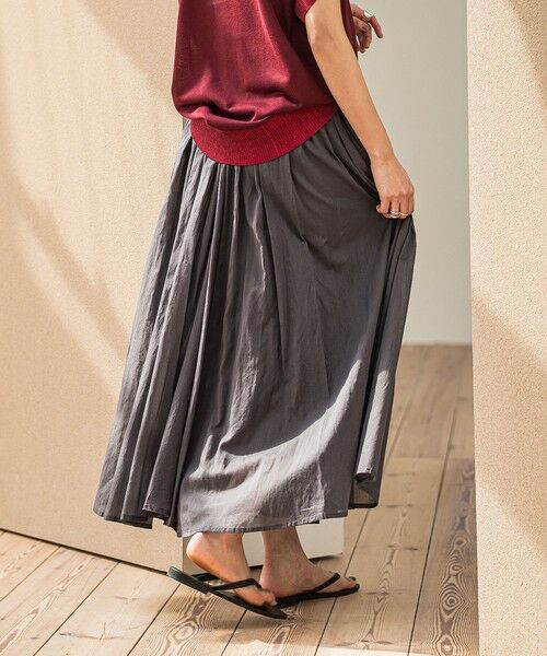 MAYSON GREY / メイソングレイ ミニ・ひざ丈スカート | コットンボイル2WAYエアリーギャザースカート≪手洗い可能≫ | 詳細23