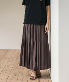 MAYSON GREY / メイソングレイ ミニ・ひざ丈スカート | ラフィーネクロスランダム消しプリーツスカート≪手洗い可能 / セットアップ対応≫