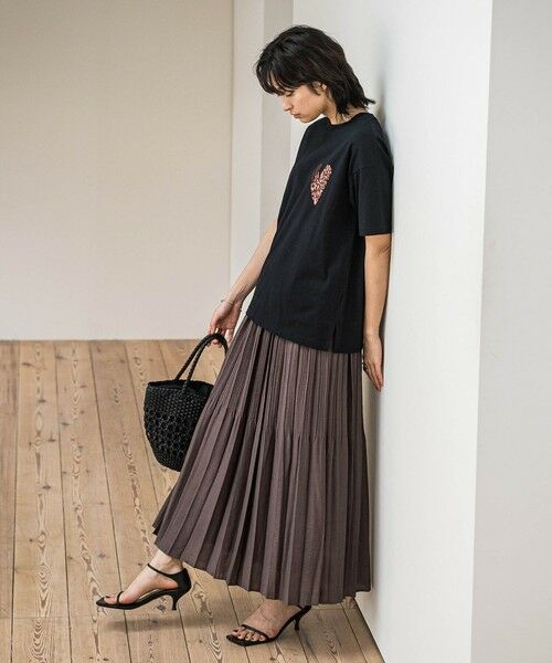 MAYSON GREY / メイソングレイ ミニ・ひざ丈スカート | ラフィーネクロスランダム消しプリーツスカート≪手洗い可能 / セットアップ対応≫ | 詳細12