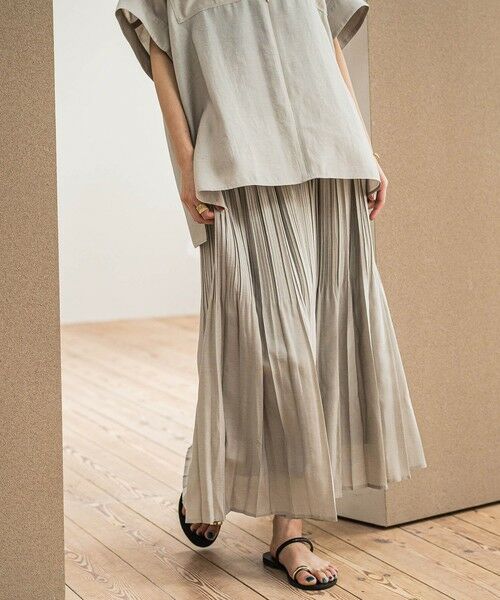 MAYSON GREY / メイソングレイ ミニ・ひざ丈スカート | ラフィーネクロスランダム消しプリーツスカート≪手洗い可能 / セットアップ対応≫ | 詳細28