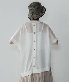 MAYSON GREY / メイソングレイ ニット・セーター | BACK釦アシンメトリーニットプルオーバー≪手洗い可能≫