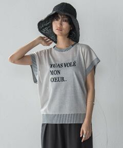 MAYSON GREY / メイソングレイ ニット・セーター | 『心盗まれた』ロゴニットプルオーバー≪手洗い可能≫