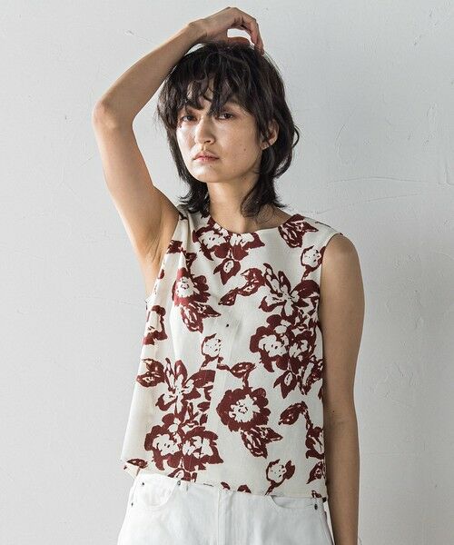 MAYSON GREY / メイソングレイ シャツ・ブラウス | フラワープリントノースリーブクロップドブラウス | 詳細1