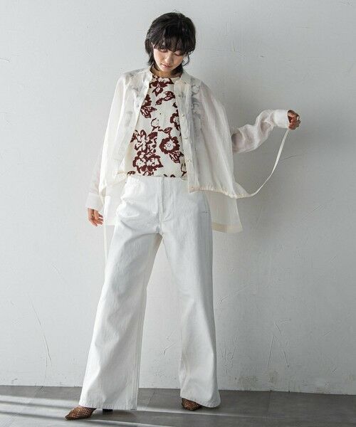 MAYSON GREY / メイソングレイ シャツ・ブラウス | フラワープリントノースリーブクロップドブラウス | 詳細10