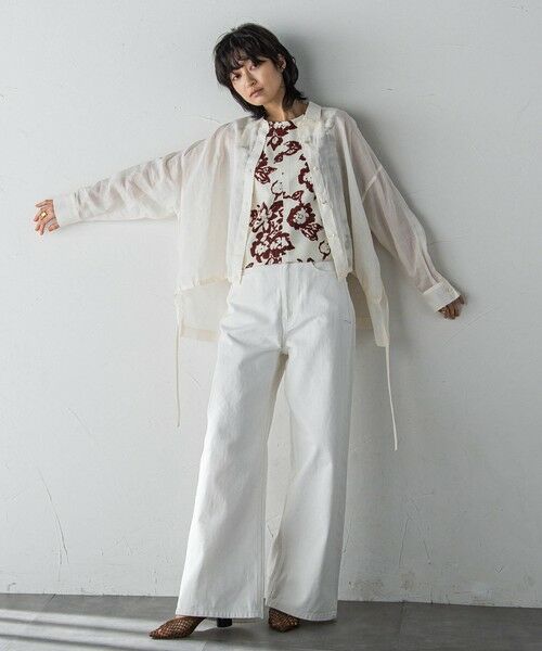 MAYSON GREY / メイソングレイ シャツ・ブラウス | フラワープリントノースリーブクロップドブラウス | 詳細11