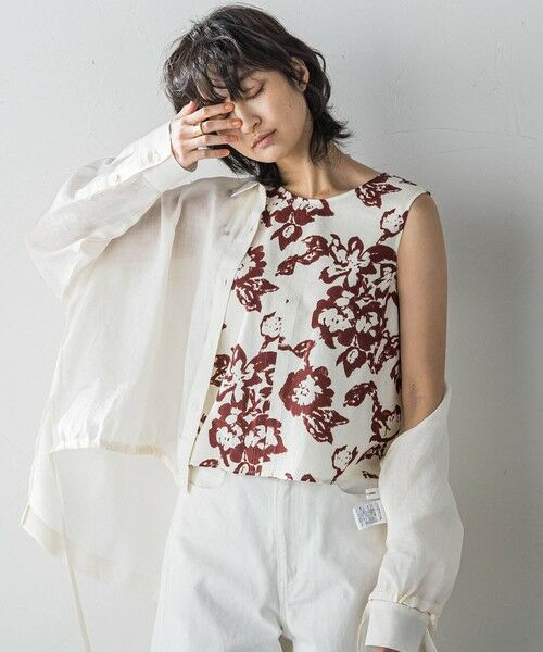 MAYSON GREY / メイソングレイ シャツ・ブラウス | フラワープリントノースリーブクロップドブラウス | 詳細2