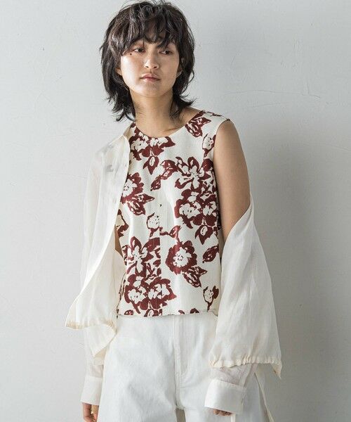 MAYSON GREY / メイソングレイ シャツ・ブラウス | フラワープリントノースリーブクロップドブラウス | 詳細3