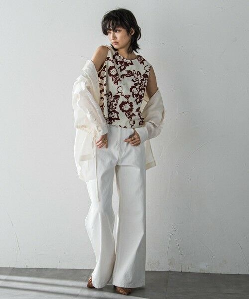 MAYSON GREY / メイソングレイ シャツ・ブラウス | フラワープリントノースリーブクロップドブラウス | 詳細7