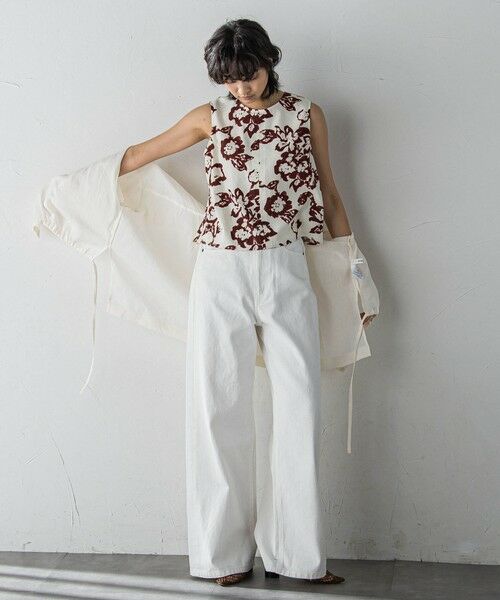 MAYSON GREY / メイソングレイ シャツ・ブラウス | フラワープリントノースリーブクロップドブラウス | 詳細9