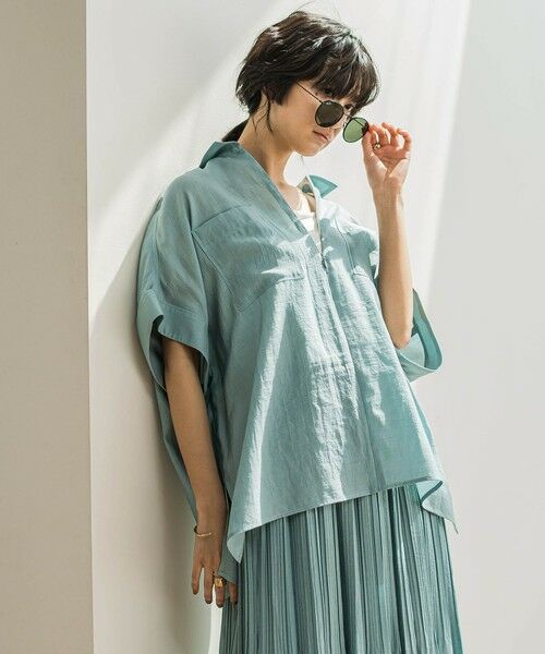 MAYSON GREY / メイソングレイ シャツ・ブラウス | ラフィーネクロスハーフジップブラウス≪手洗い可能 / セットアップ対応≫ | 詳細2