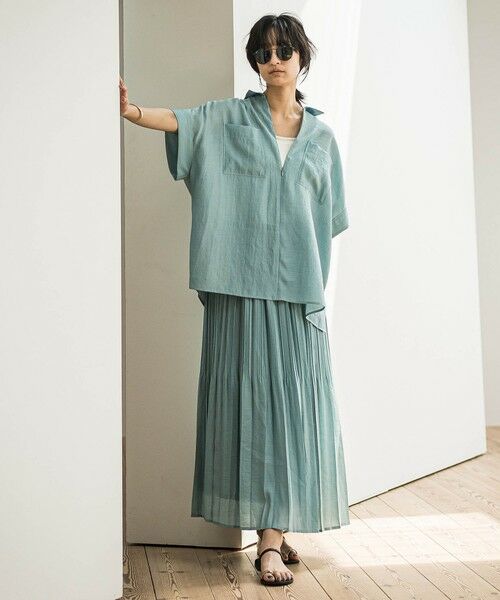 MAYSON GREY / メイソングレイ シャツ・ブラウス | ラフィーネクロスハーフジップブラウス≪手洗い可能 / セットアップ対応≫ | 詳細4