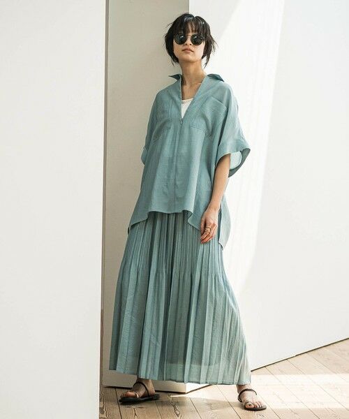 MAYSON GREY / メイソングレイ シャツ・ブラウス | ラフィーネクロスハーフジップブラウス≪手洗い可能 / セットアップ対応≫ | 詳細5