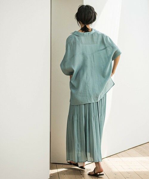 MAYSON GREY / メイソングレイ シャツ・ブラウス | ラフィーネクロスハーフジップブラウス≪手洗い可能 / セットアップ対応≫ | 詳細6