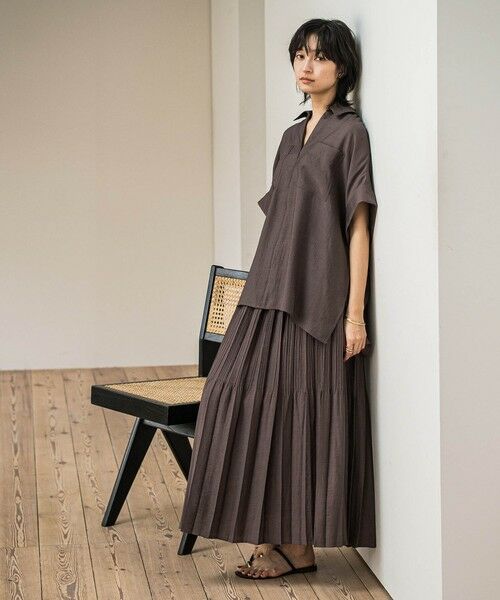 MAYSON GREY / メイソングレイ シャツ・ブラウス | ラフィーネクロスハーフジップブラウス≪手洗い可能 / セットアップ対応≫ | 詳細11