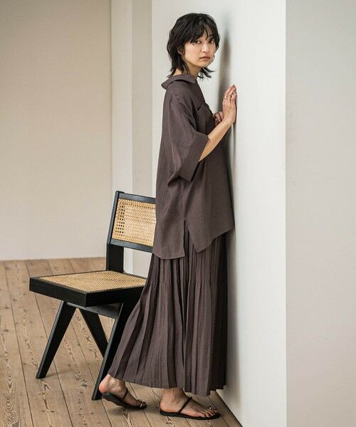 MAYSON GREY / メイソングレイ シャツ・ブラウス | ラフィーネクロスハーフジップブラウス≪手洗い可能 / セットアップ対応≫ | 詳細12