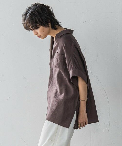 MAYSON GREY / メイソングレイ シャツ・ブラウス | ラフィーネクロスハーフジップブラウス≪手洗い可能 / セットアップ対応≫ | 詳細15