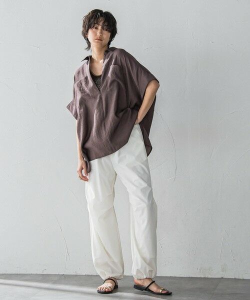 MAYSON GREY / メイソングレイ シャツ・ブラウス | ラフィーネクロスハーフジップブラウス≪手洗い可能 / セットアップ対応≫ | 詳細16