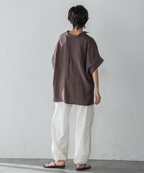 MAYSON GREY / メイソングレイ シャツ・ブラウス | ラフィーネクロスハーフジップブラウス≪手洗い可能 / セットアップ対応≫ | 詳細18