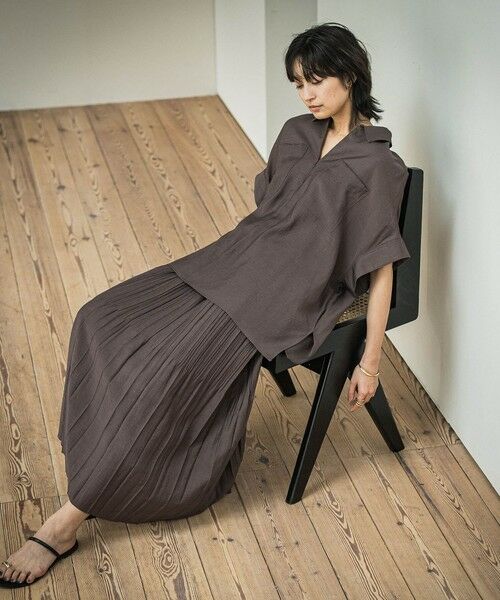 MAYSON GREY / メイソングレイ シャツ・ブラウス | ラフィーネクロスハーフジップブラウス≪手洗い可能 / セットアップ対応≫ | 詳細10