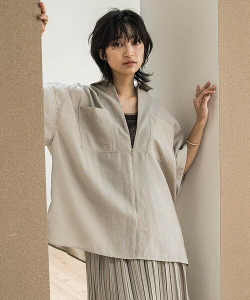 MAYSON GREY / メイソングレイ シャツ・ブラウス | ラフィーネクロスハーフジップブラウス≪手洗い可能 / セットアップ対応≫ | 詳細27
