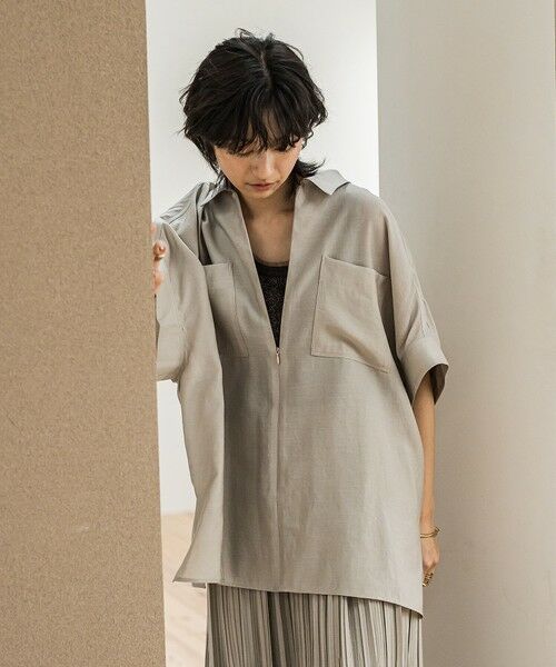 MAYSON GREY / メイソングレイ シャツ・ブラウス | ラフィーネクロスハーフジップブラウス≪手洗い可能 / セットアップ対応≫ | 詳細28
