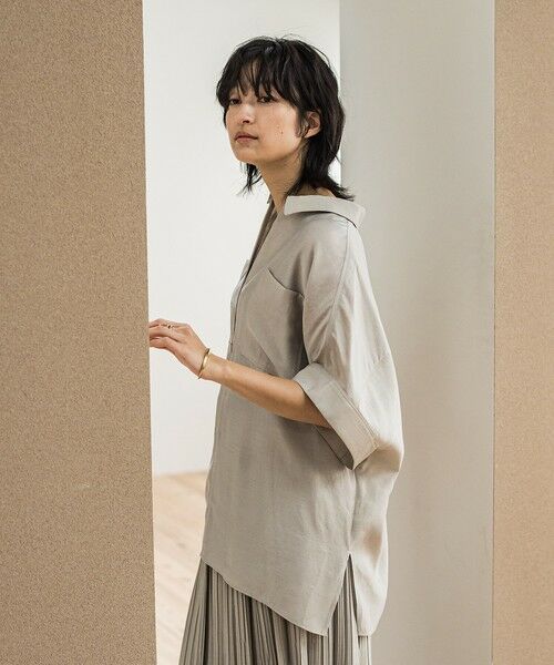 MAYSON GREY / メイソングレイ シャツ・ブラウス | ラフィーネクロスハーフジップブラウス≪手洗い可能 / セットアップ対応≫ | 詳細29