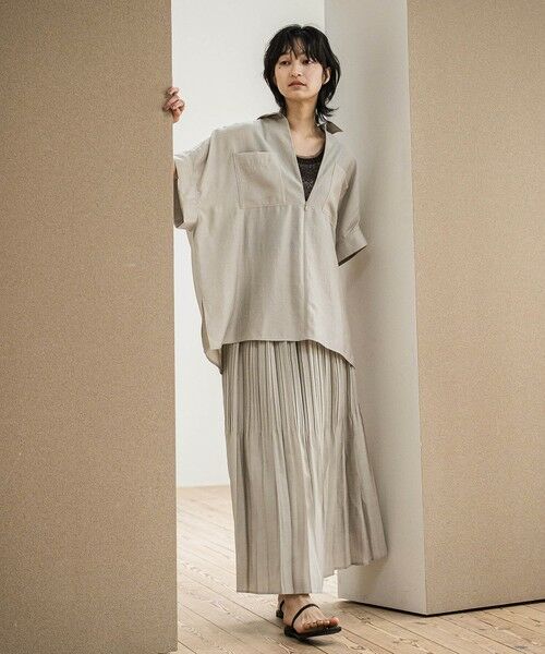 MAYSON GREY / メイソングレイ シャツ・ブラウス | ラフィーネクロスハーフジップブラウス≪手洗い可能 / セットアップ対応≫ | 詳細30