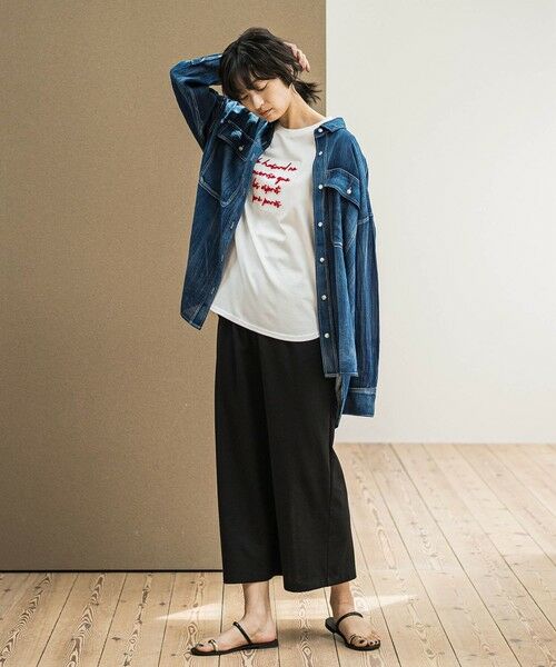 MAYSON GREY / メイソングレイ シャツ・ブラウス | シアーデニムオーバーシャツ≪洗濯機で洗える≫ | 詳細4