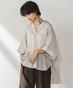 MAYSON GREY / メイソングレイ シャツ・ブラウス | 【新色追加】シアー楊柳バックタックスキッパーブラウス≪手洗い可能≫
