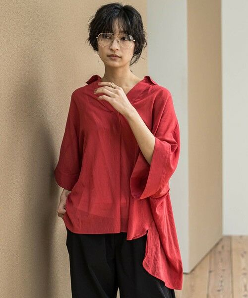 MAYSON GREY / メイソングレイ シャツ・ブラウス | 【新色追加】シアー楊柳バックタックスキッパーブラウス≪手洗い可能≫ | 詳細1