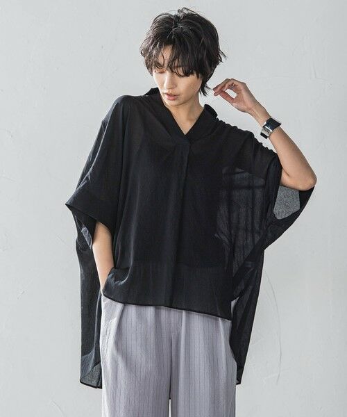 MAYSON GREY / メイソングレイ シャツ・ブラウス | 【新色追加】シアー楊柳バックタックスキッパーブラウス≪手洗い可能≫ | 詳細10