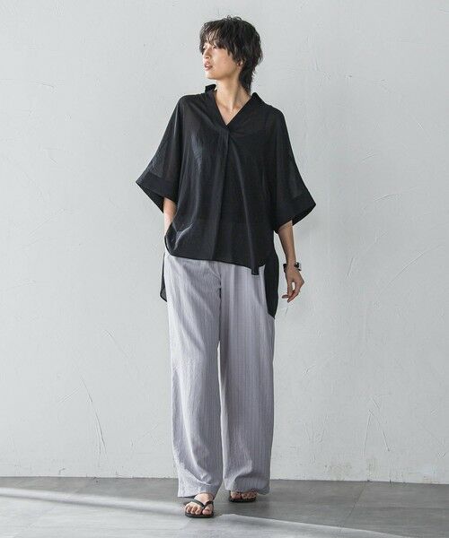 MAYSON GREY / メイソングレイ シャツ・ブラウス | 【新色追加】シアー楊柳バックタックスキッパーブラウス≪手洗い可能≫ | 詳細12