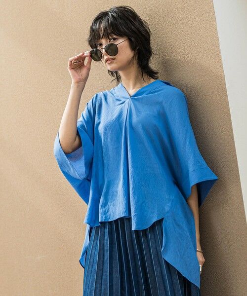 MAYSON GREY / メイソングレイ 【新色追加】シアー楊柳バックタックスキッパーブラウス≪手洗い可能≫ シアー楊柳バックタックスキッパーブラウス≪手洗い可能