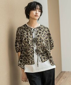 MAYSON GREY / メイソングレイ シャツ・ブラウス | レオパード柄フロントリボンブラウス≪洗濯機で洗える≫