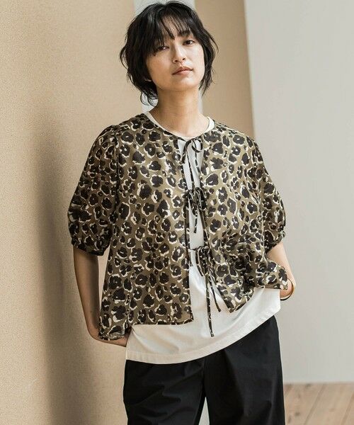 MAYSON GREY / メイソングレイ シャツ・ブラウス | レオパード柄フロントリボンブラウス≪洗濯機で洗える≫ | 詳細3