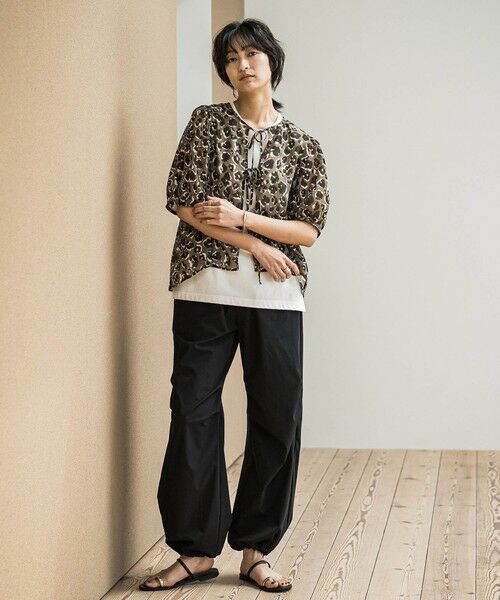 MAYSON GREY / メイソングレイ シャツ・ブラウス | レオパード柄フロントリボンブラウス≪洗濯機で洗える≫ | 詳細4