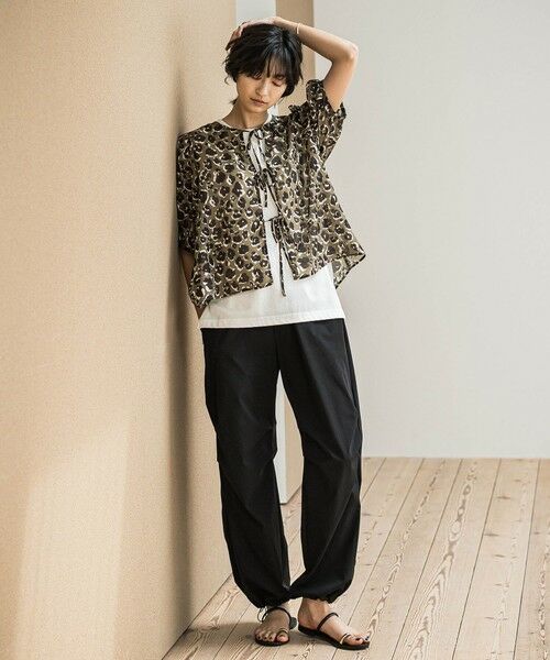 MAYSON GREY / メイソングレイ シャツ・ブラウス | レオパード柄フロントリボンブラウス≪洗濯機で洗える≫ | 詳細7